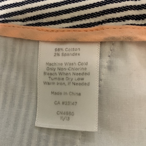 Talbots Cotton Skirt Striped Size 12P Grey and White Stripes - Picture 7 of 10